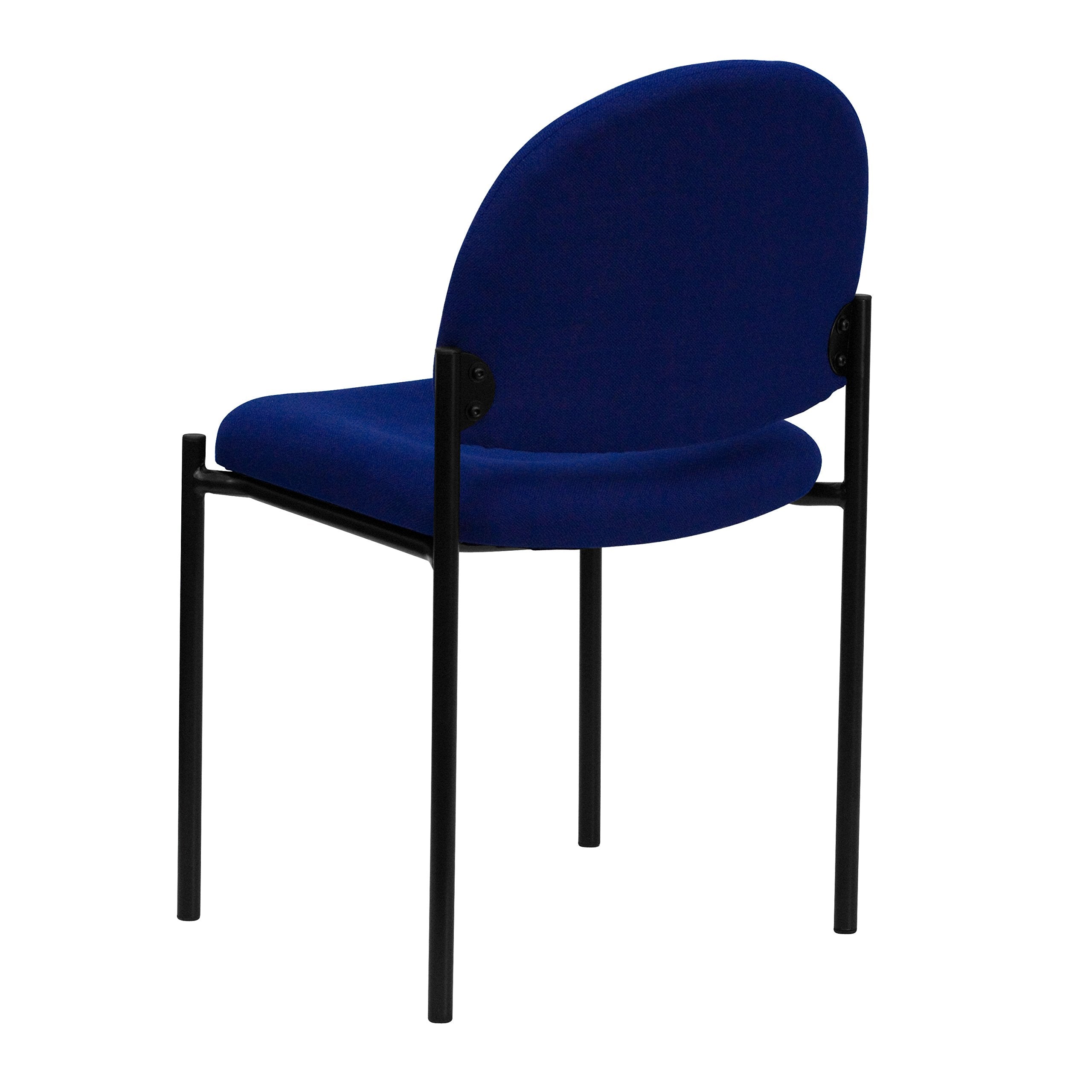 Flash Furniture Tania Comfort Navy Fabric Stackable Steel Side Reception Chair