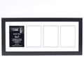 Creative Letter Art 4 Opening Glass Face Black Picture Frame to hold 5 by 7 inch Photographs including 10x24-inch White Mat Coll