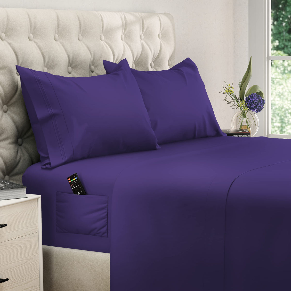 Dreamcare Full Size Sheets - Cooling Bed Sheets - 4Pcs Set - Up To 15' Deep Pocket Full Sheet Set - Sheets Full Size Bed - Soft