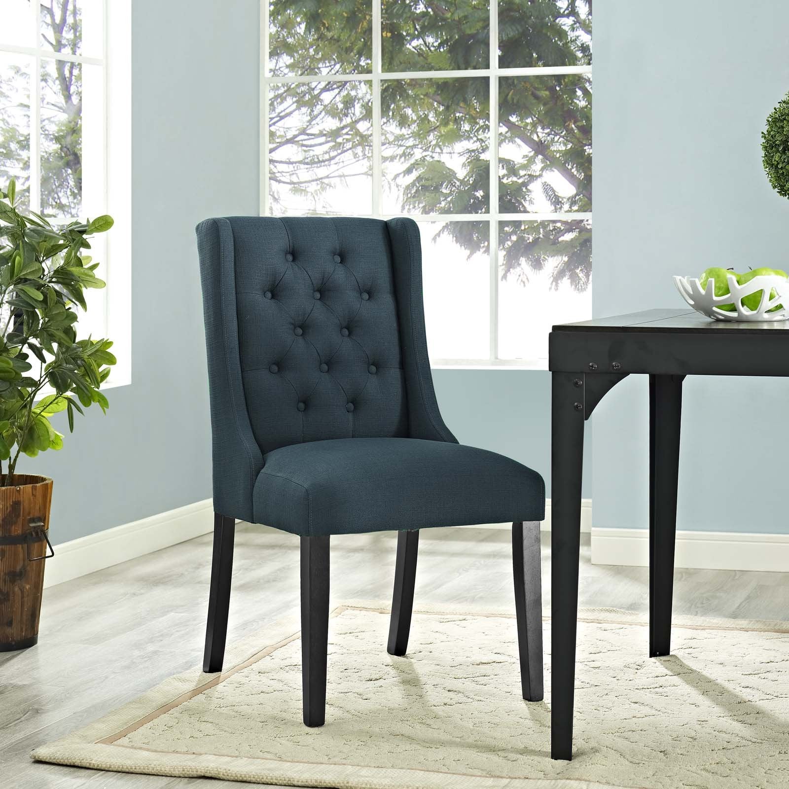 Modway Baronet Modern Tufted Upholstered Fabric Parsons Kitchen And Dining Room Chair In Azure