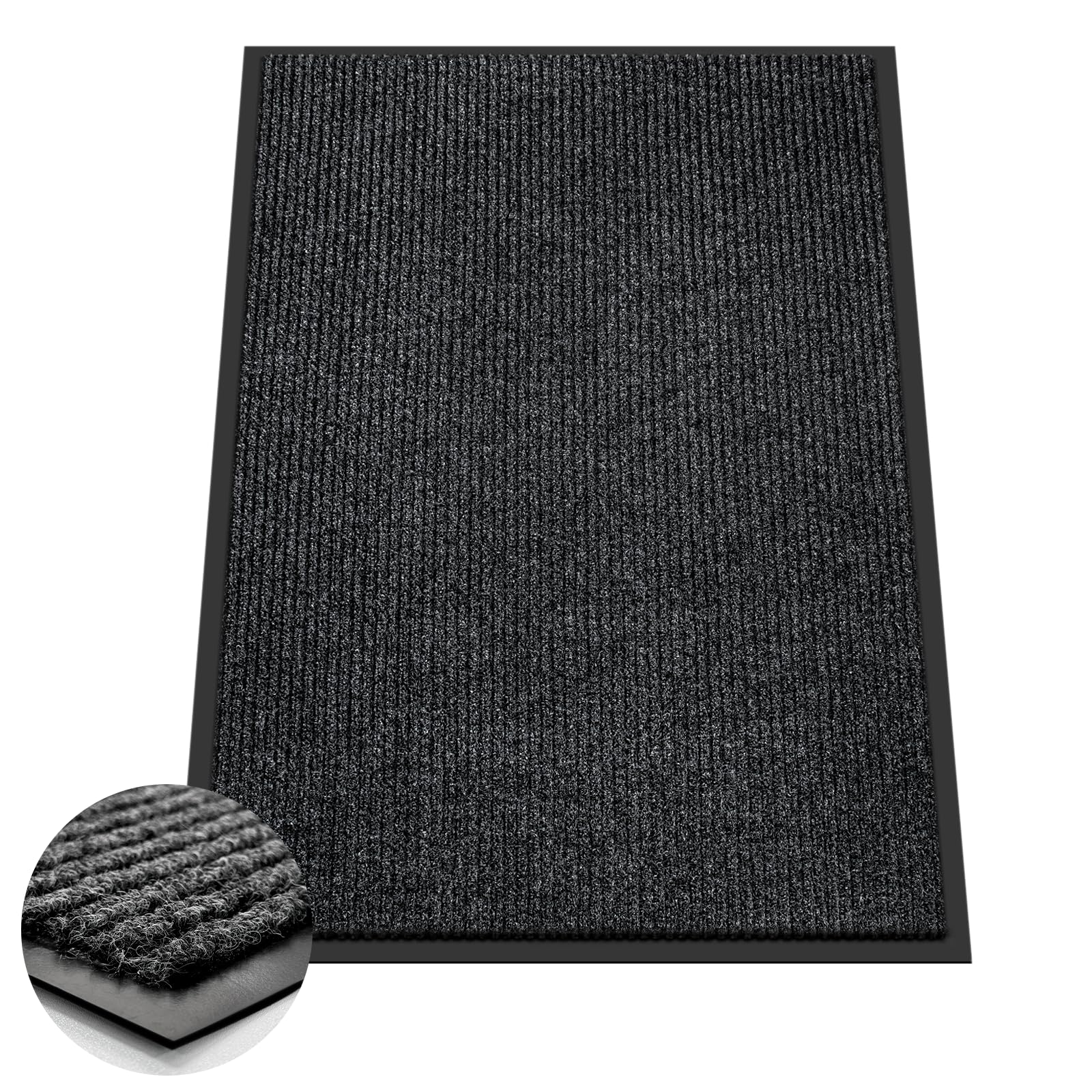 Azadx 3'X4' Front Door Mat Heavy Duty Indoor Outdoor Door Mat Non-Slip Backing Doormat For Entryway Stain And Fade Resistant Com