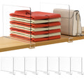 HBlife 7 Pack Clear Shelf Dividers, Vertical Purse Organizer for Closet Perfect for Sweater, Shirts, Handbags in Bedroom and Kit