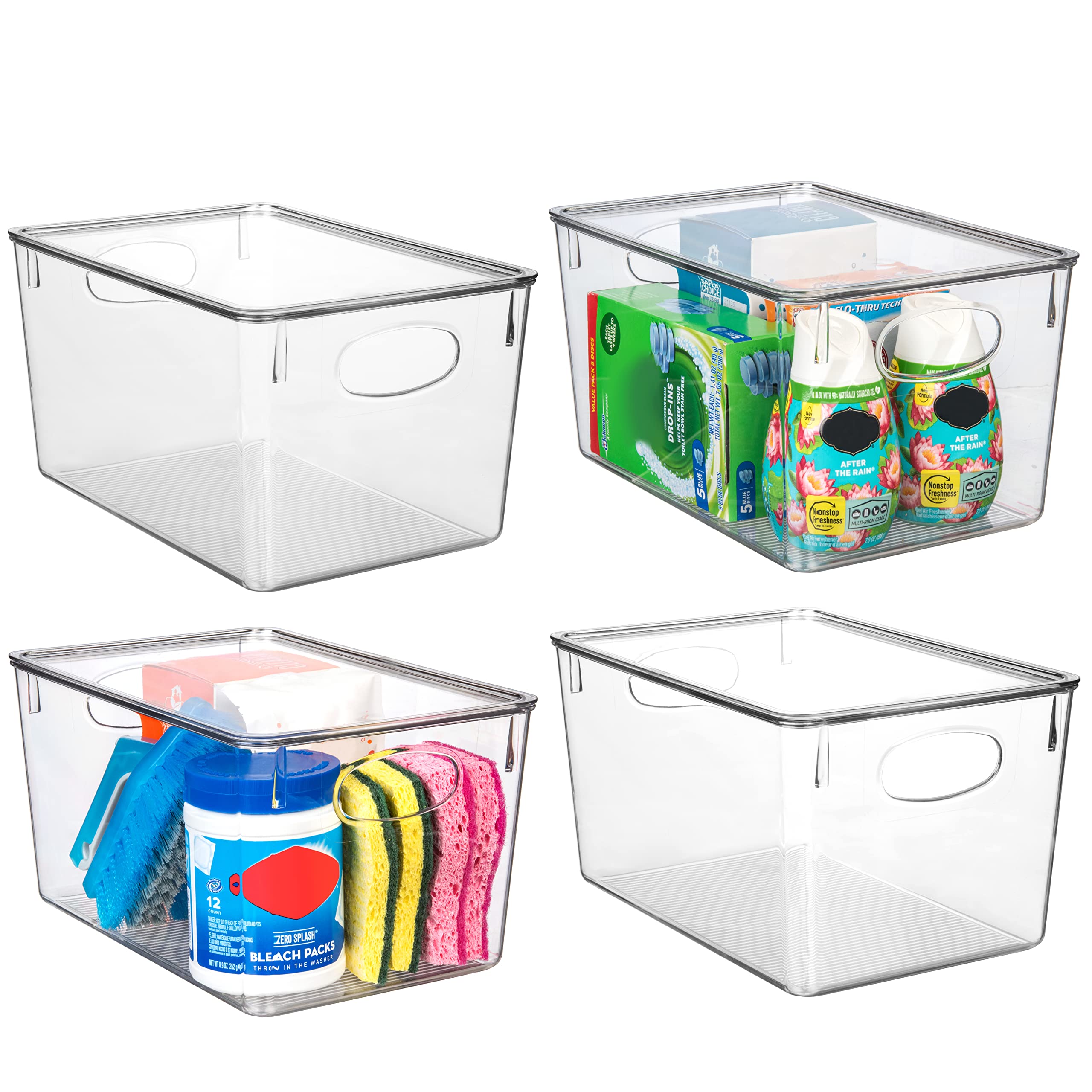 ClearSpace Plastic Storage Bins With lids - Perfect Pantry Organization and Storage - Fridge Organizer, Pantry Storage Container