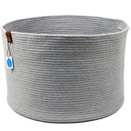 Casaphoria Xxxlarge Cotton Rope Basket For Living Room - Woven Storage Basket With Handle For Blankets, Towels And Pillows Laund