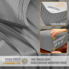 Abeero Home California King Sheet Set - Luxury Hotel Bed Sheet - Soft Cooling Sheet With Elastic Corner Strap - Deep Pocket Micr