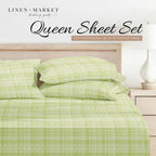 Linen Market 4 Piece Queen Bedding Sheet Set (Polka Dot Moss) - Sleep Better Than Ever With These Ultra-Soft & Cooling Bed Sheet