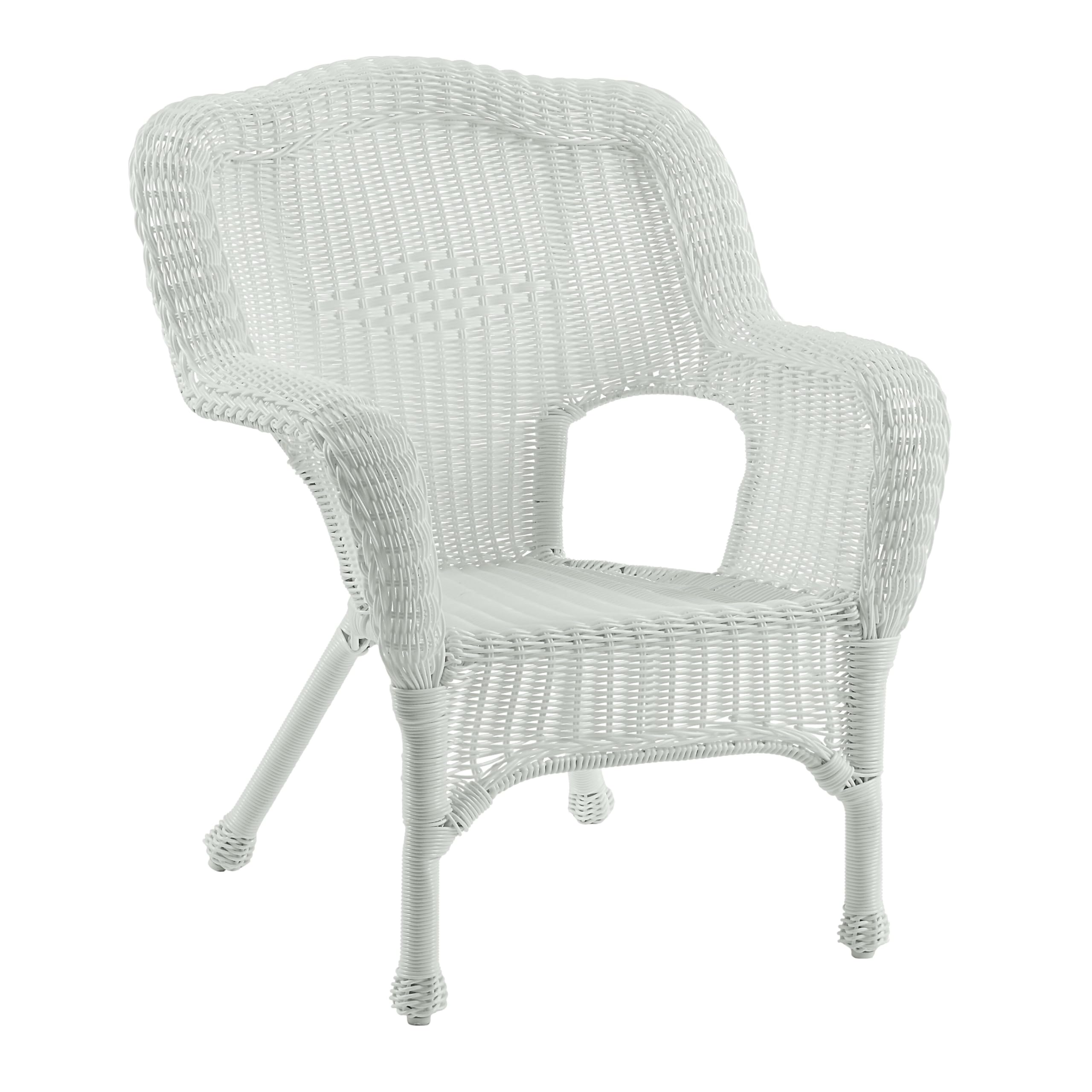 International Caravan Chelsea Resin Wicker Patio Dining Chair White