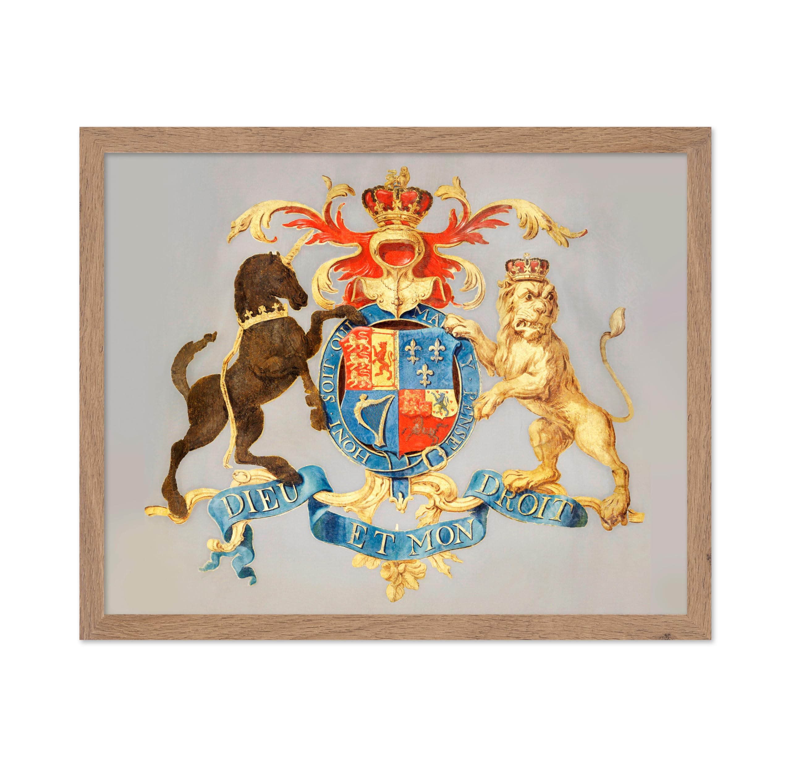 Poster Master Classic Painting Poster - Vintage Historical Print - Gift for Artist, Friend - Scottish Coat of Arms, Monarch, Hor