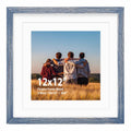 12x12 Picture Frame Set,Solid Wood,Display Pictures 8x8,10x10 with Mat or 12x12 Without Mat,Stable Sturdy Square Hanging Picture