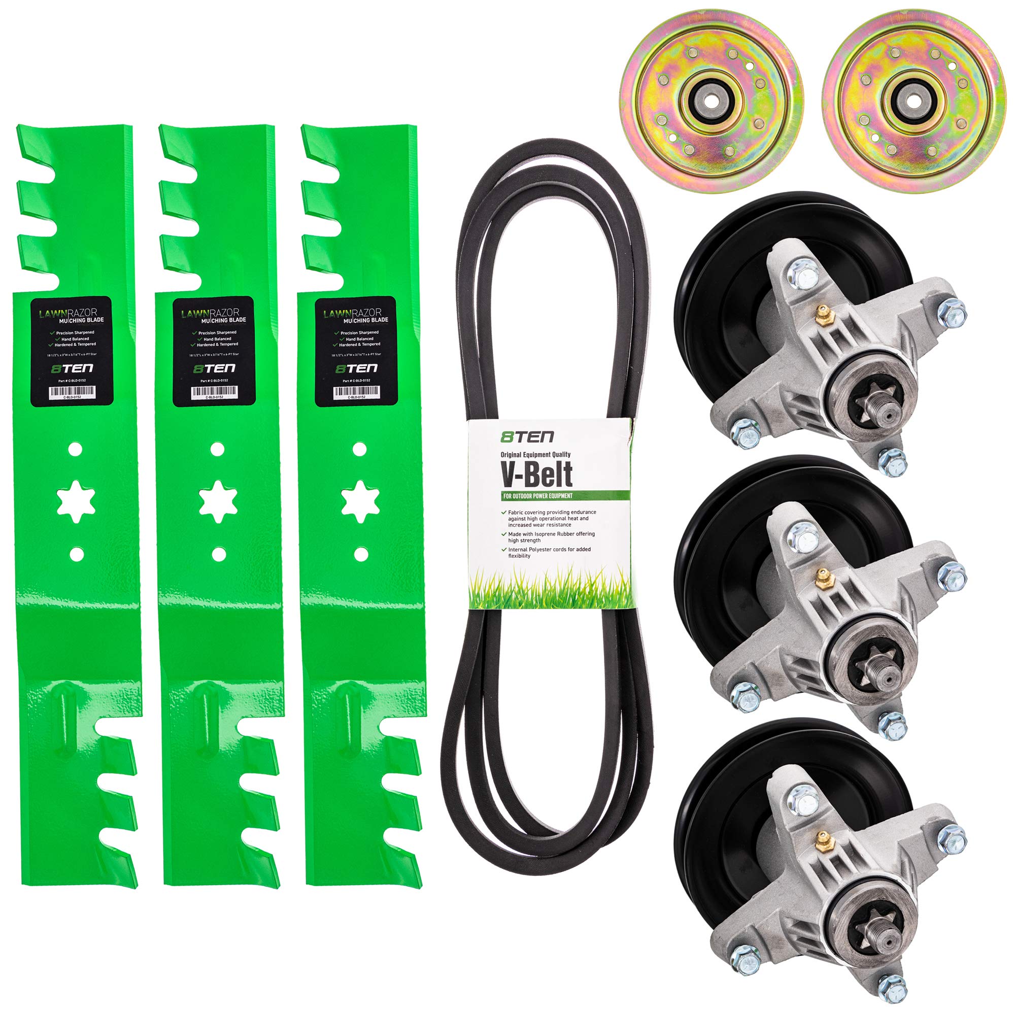 8Ten Deck Rebuild Kit For Mtd Cub Cadet Huskee 54 Inch Lgt1054 Slt1554 Lgtx1054 Sltx1054 Blade Spindle Belt Idler