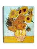 DECORARTS - Twelve Sunflowers by Vincent Van Gogh. Oil Painting Reproduction. Giclee Print on Canvas. Ready to Hang Wall Art for
