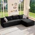 Hobestluk Modular Sectional Sofa Couches L-Shape Couch 3 Seat Modular Sofa Memory Foam Sectional Couches for Living Room, Cloud 
