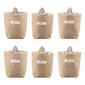Lifreer 6 Pack Hanging Basket, Wall Baskets,Wall Hanging Storage Bag