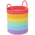 Laundry Hamper for Organizing, 52L Tall Laundry Baskets, Cotton Rope Woven Blanket Basket, Collapsible Laundry Hamper for Living