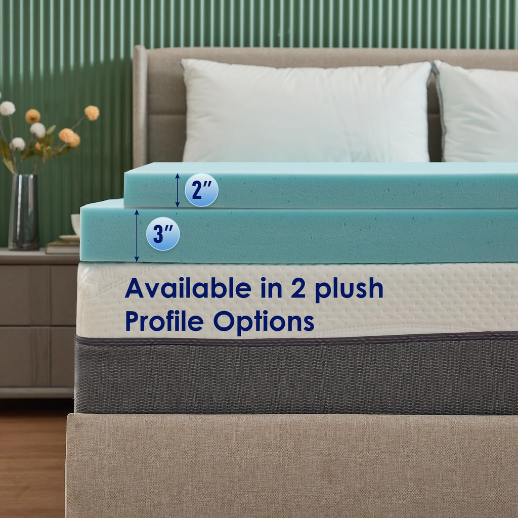 Paylesshere 2 Inch Gel Memory Foam Mattress Topper/Gel Infused Mattress Topper/Certipur-Us Certified/Easy To Clean, (Twin)