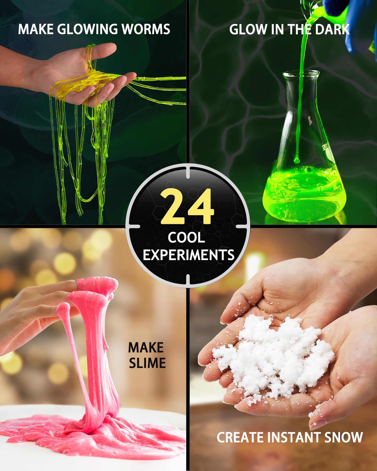 Japace Science Advent Calendar 2024 For Girls Boys, Christmas Gifts For Kids Age 4-6-8-12, Science Kits With 24 Cool Experiments