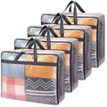 Fixwal 4 Pack Blanket Storage Bags, 75l Extra Large XL Clear Storage Bags with Zipper, Zippered Storage Bags for Blankets, Quilt