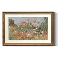 ARPEOTCY Vintage Gold Framed Large Wall Art, Retro Garden Shoals Sea Sky, Canvas Prints Artwork with Antique Frame, Victorian Wa