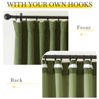 Nicetown Room Darkening Faux Linen Curtains For Living Room, Pinch Pleated Linen Burlap Textured Light Blocking Noise Dampening