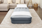 Sleeplux Twin Air Mattress Supersoft Snugable Top Extra Durable Tough Guard With Built-In Pillow Raised 15' Airbed With Built I