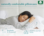California Design Den 100% Cotton Pillow Cases Standard Size Set Of 2, Soft & Cooling Sateen Weave Pillowcase Set (Standard/Queen, Seafoam)