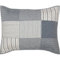 Vhc Brands Sawyer Mill Patchwork Chambray Cotton Farmhouse Standard Bedding Accessory, Sham 21X27, Blue Denim