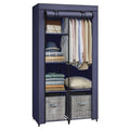 SONGMICS Portable Closet, 34.6 Inch Large Capacity Wardrobe Closet Organizer with Fabric Cover, Hanging Rods and Shelves, 34.6 x
