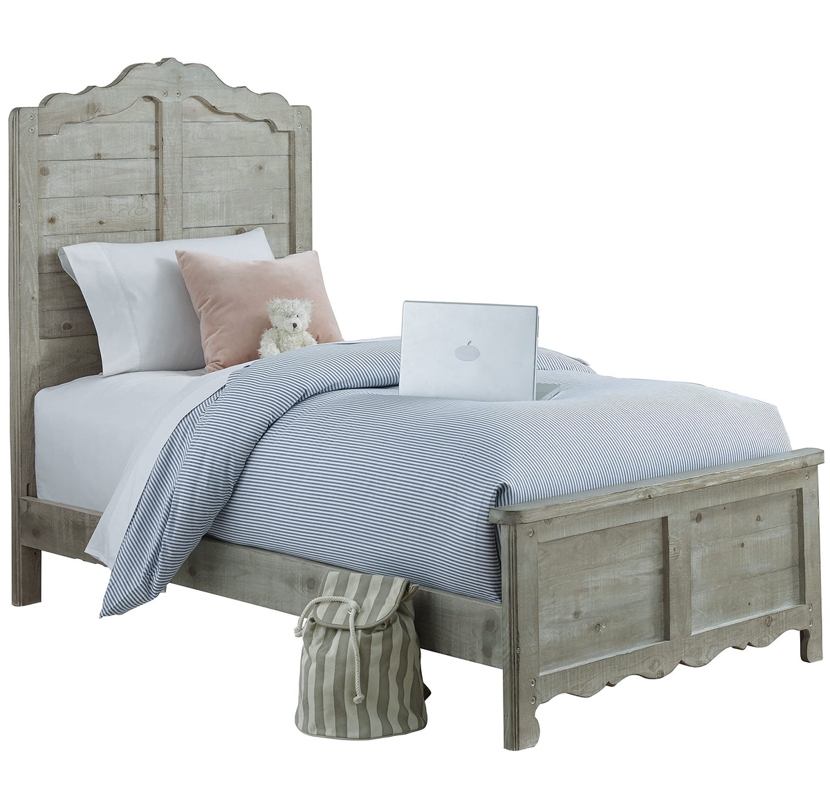 Progressive Furniture Chatsworth Twin Panel Bed Mint Green