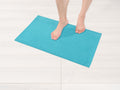 American Soft Linen Bath Rug, 17 in 24 in 100% Cotton Bath Mats Rugs for Bathroom, Non Slip Washable Shaggy Form Area Rugs, Turq