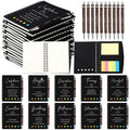 TecUnite 80 Pcs Motivational Spiral Notebooks with Sticky Notes Pen Bulk Inspirational Journals Christmas Employee Appreciation 