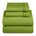 Hearth & Harbor Full Size Sheets - 4 Piece Bed Sheet Set, Hotel Luxury Double Brushed Bed Sheets - Extra Soft Bedding Sheets & Pillowcases, Full, Calla Green