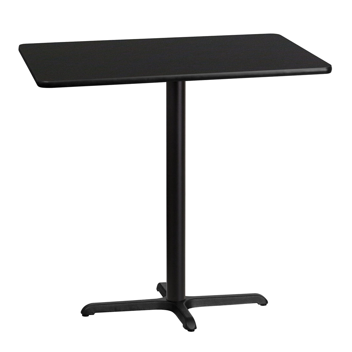 Flash Furniture 30'' X 42'' Rectangular Walnut Laminate Table Top With 23.5'' X 29.5'' Bar Height Table Base