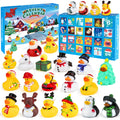 Christmas 24 Days Countdown Kids Advent Calendar 2023 with 24 Rubber Ducks for Decoration, Christmas Party Favor Gifts for Boys,