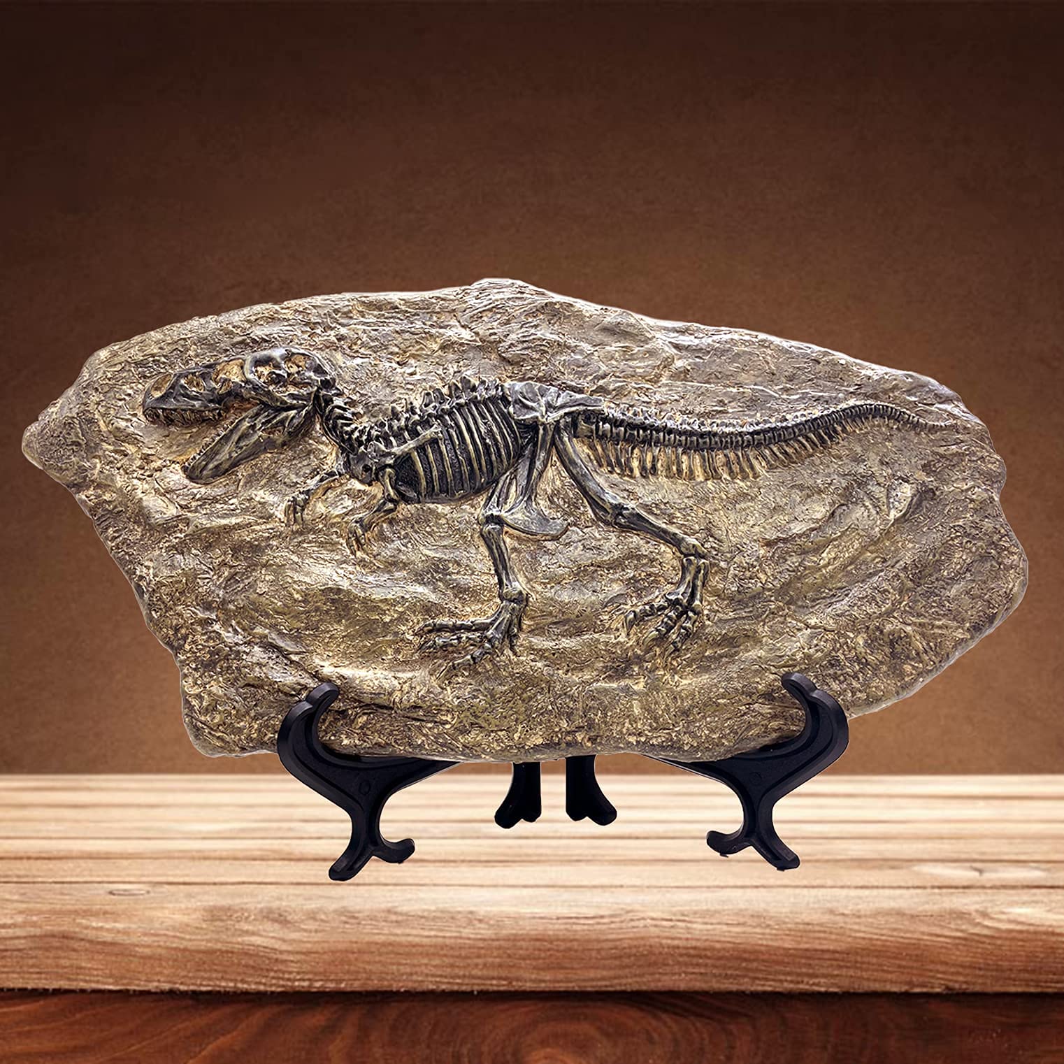 XINDAM Resin Tyrannosaurus Rex Dinosaur Fossil Statue Model Simulated Skeleton Home Office Display Decorative Craft Box Decorati