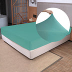 King Size Fitted Sheet Only - 4-Way Stretch Jersey Knit, T-Shirt Feeling & Ultra Soft, Wrinkle Free, Non-Slip & Snug Fit For Kin