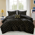 Mi Zone Twin Comforter Set, 3 Piece Metallic Hearts Bedroom Set For Girls, Soft Plush Comforter, Rosalie All Season Fluffy Twin