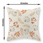 Fall Pillow Covers 18X18 Set Of 2 Pumpkin And Maple Leaf Fall Decor Pillowcase Linen Autumn Thanksgiving Decorative Outdoor Thro