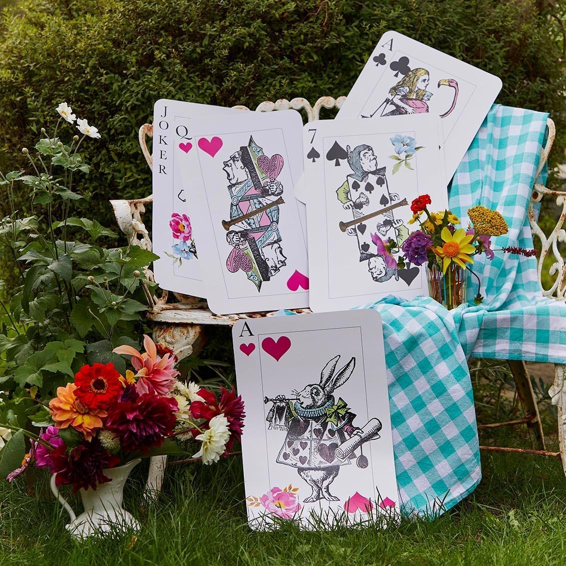 8 x Reusable Alice in Wonderland Party Decorations Oversized Playing Cards Mad Hatter Tea Party Supplies Onederland Birthday D  
