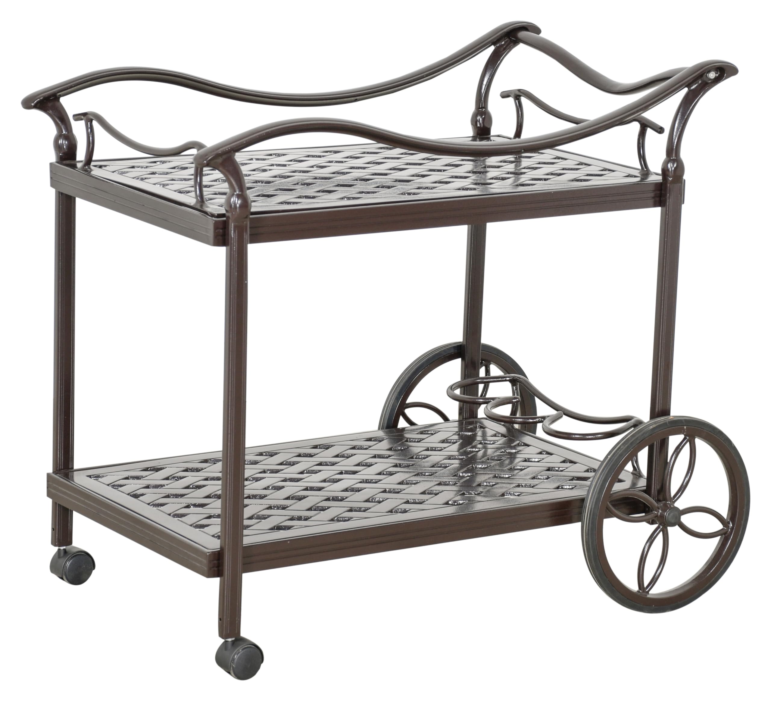 Afd Home Savannah Outdoor Aluminum Serving Tea Cart