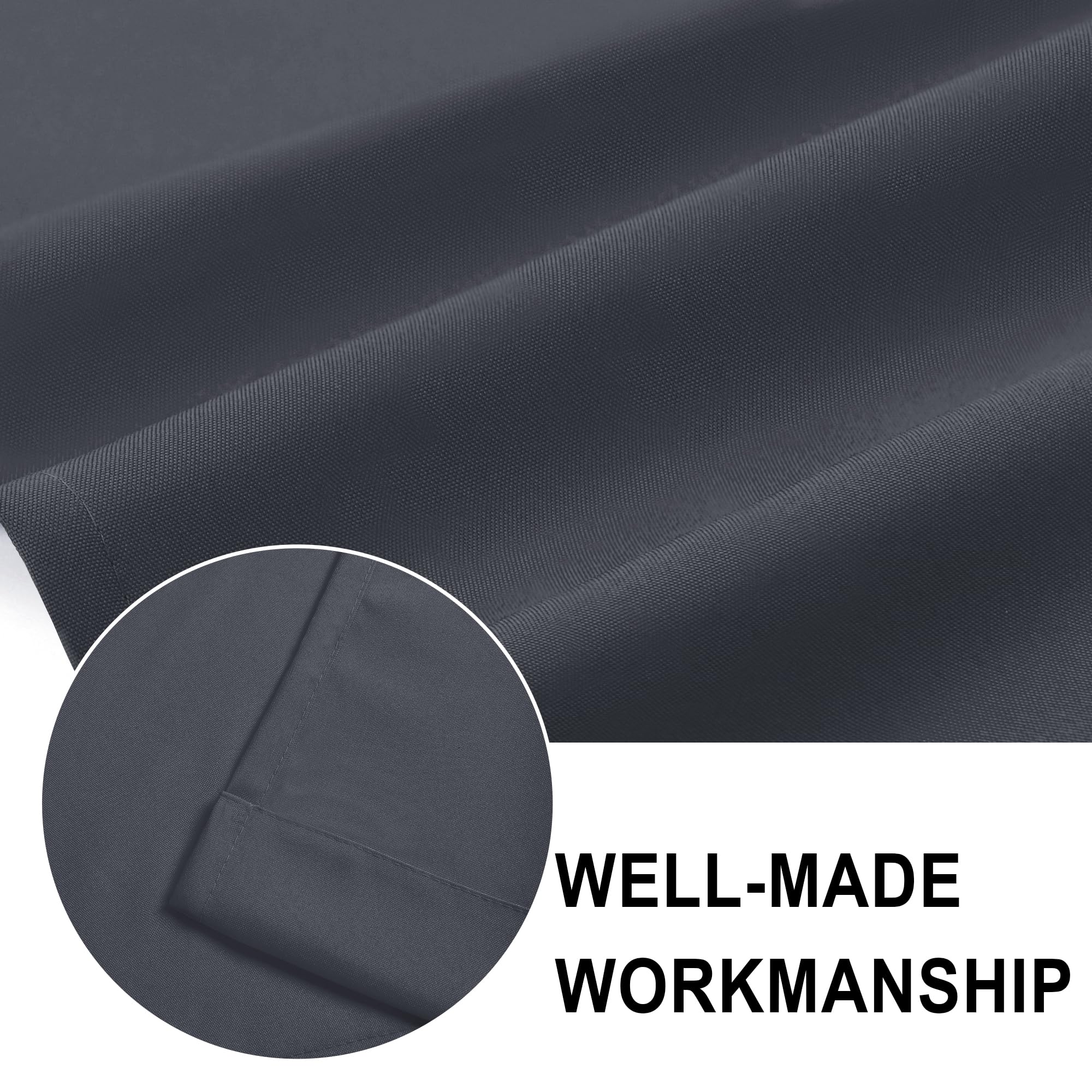 Dwcn Grey Valance Curtains For Windows, 18 Inch Curtains Kitchen Valance Solid Short Topper - Rod Pocket Bathroom/Basement Curta
