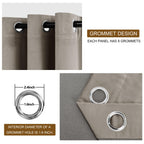Dwcn Extra Long Velvet Curtains For Living Room - Elegant Super Soft Bundleable Room Darkening Window Curtains Grommet Design Ne