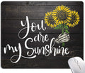 Mouse Pad, Inspirational Quote Mouse Pad, Black Wood Gaming Mouse Mat, Square Waterproof Mouse Pad Non-Slip Rubber Base Mousepad
