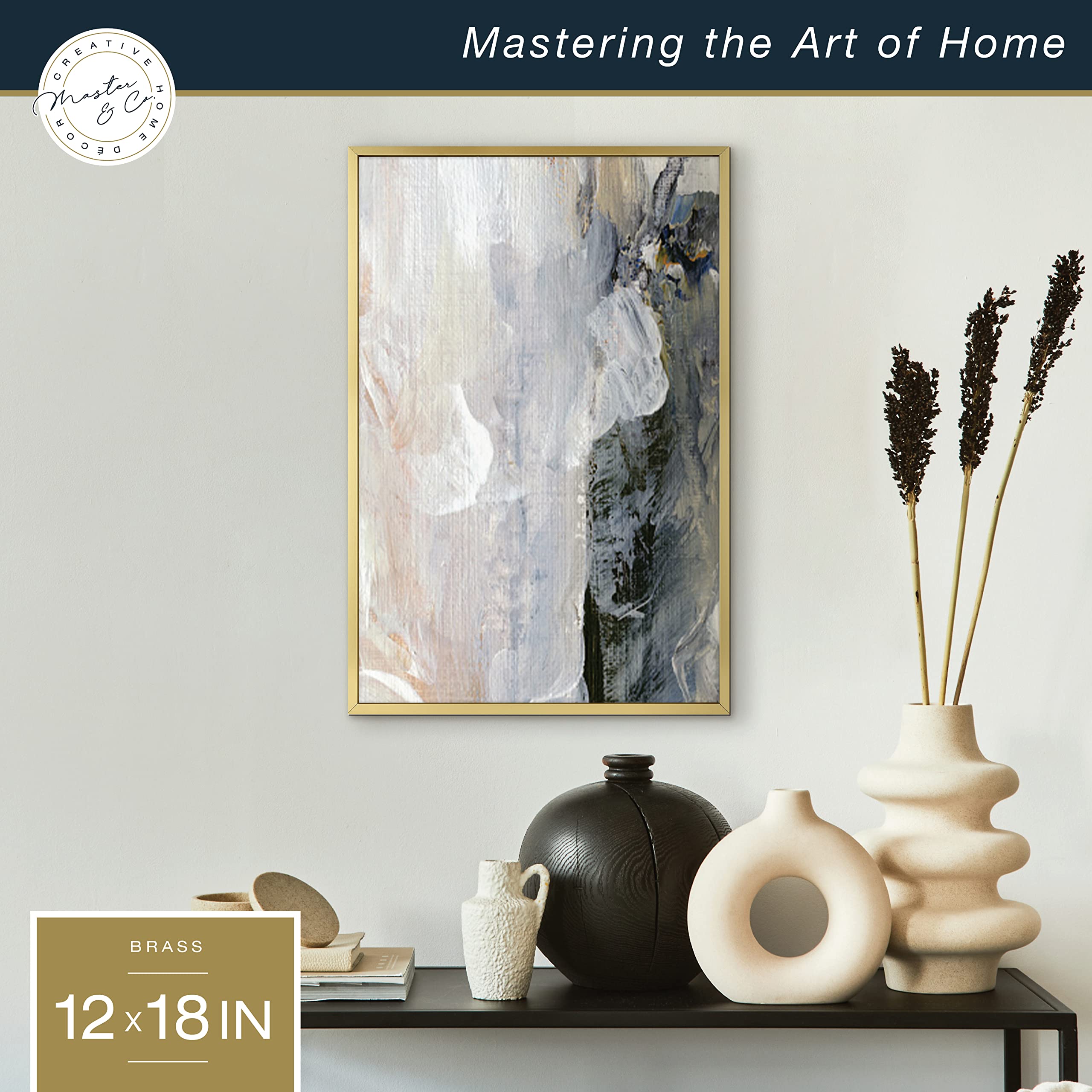 Mcs Master & Co. Foundry Metal Gallery Wall Frame, Brass, 12X18 Inch