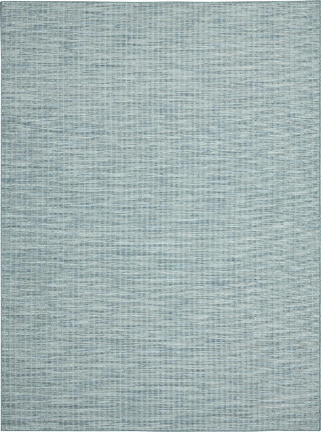 Nourison Positano Indoor/Outdoor Aqua 10' X 14' Area Rug, Easy Cleaning, Non Shedding, Bed Room, Living Room, Dining Room, Backy