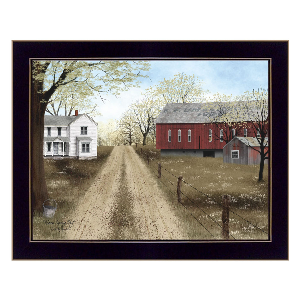 Warm Spring Day Black Framed Print Wall Art