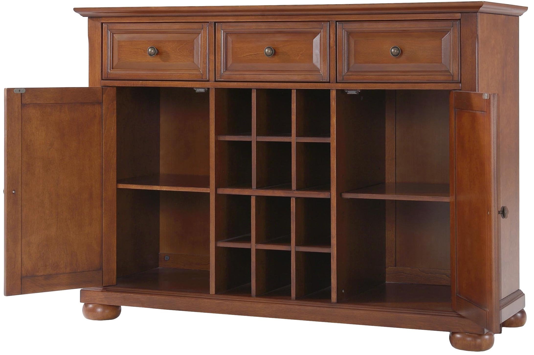 Crosley Furniture Alexandria Wine Buffet/Sideboard - Classic Cherry