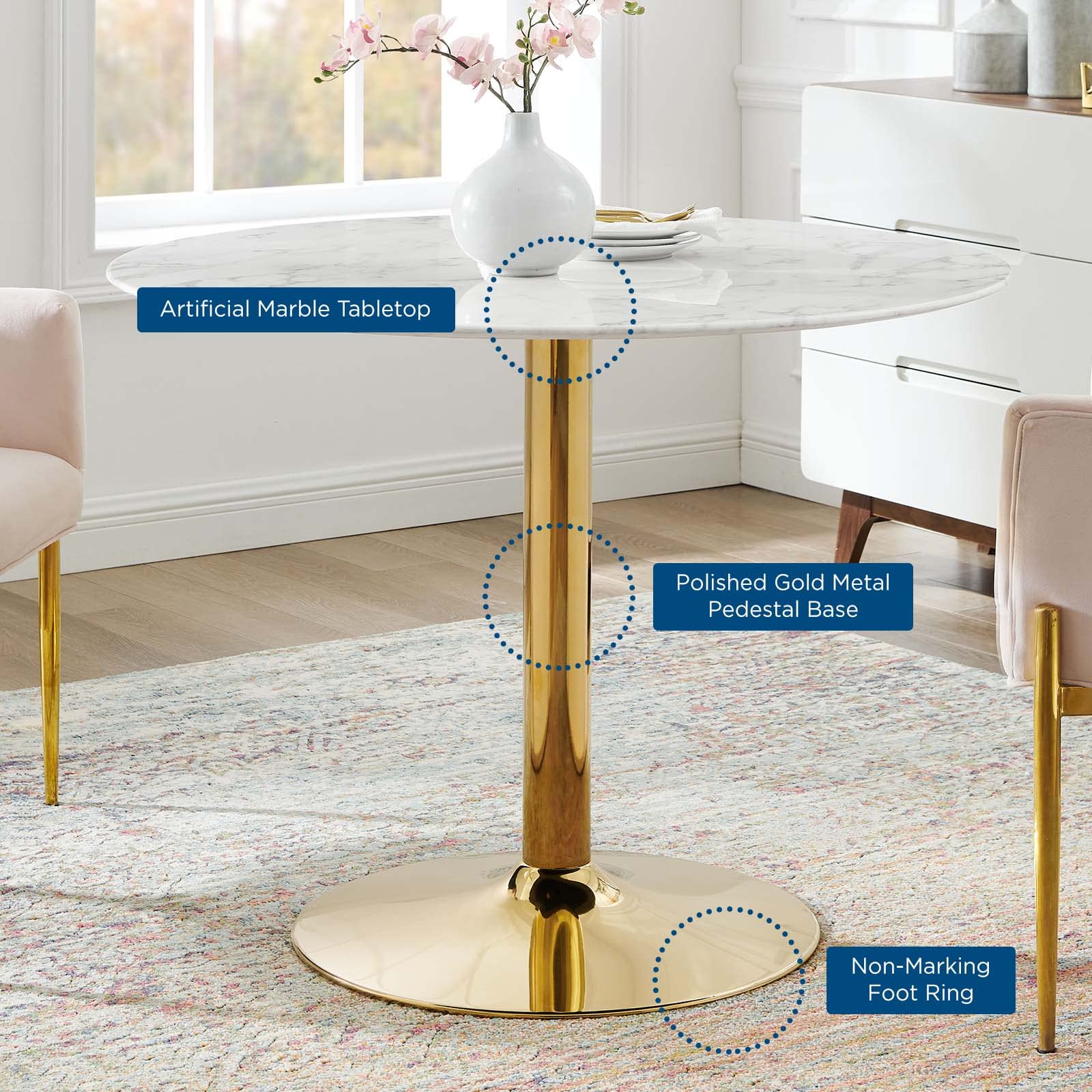 Modway Verne Dining Table - Thumbnail 3
