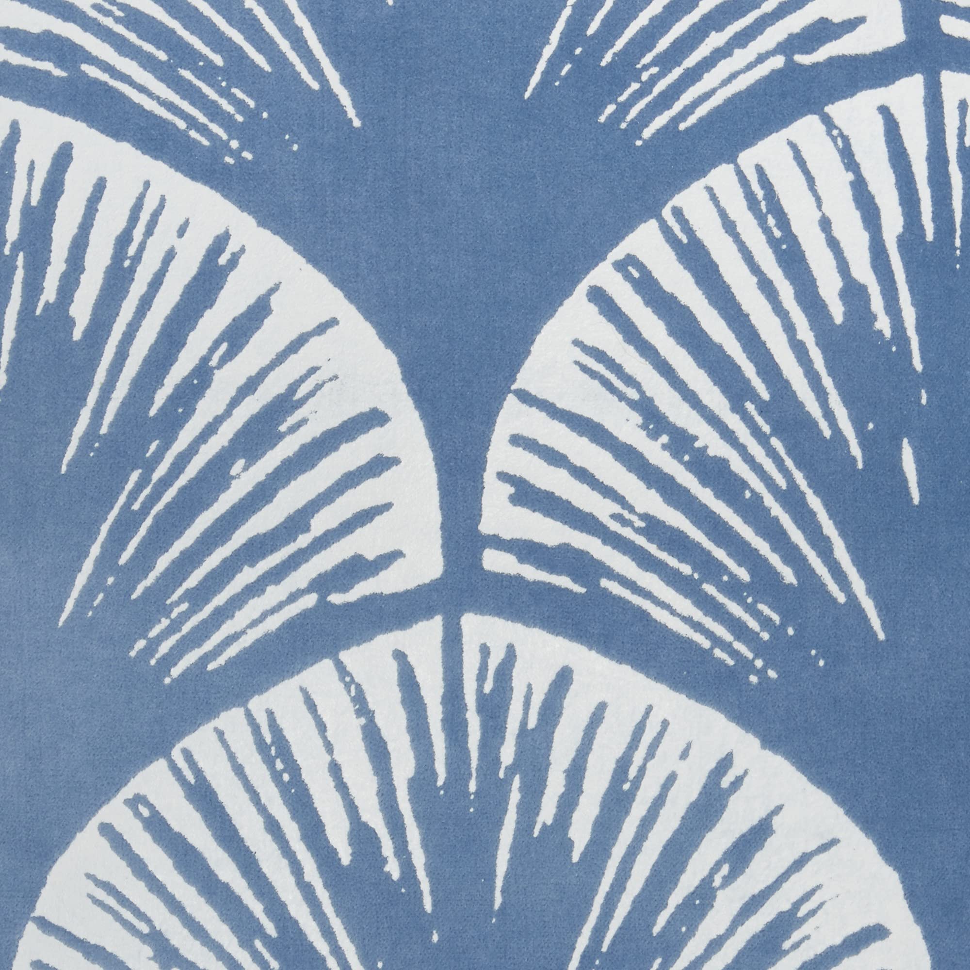 HomeRoots 100% Cotton Blue and Ivory Scales Pattern Throw Pillow