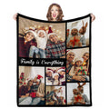 Aofun Blankets With Pictures Customized, 7 Photos Personalized Blanket Custom Blanket For Kid Adult Friends Mother Father Person