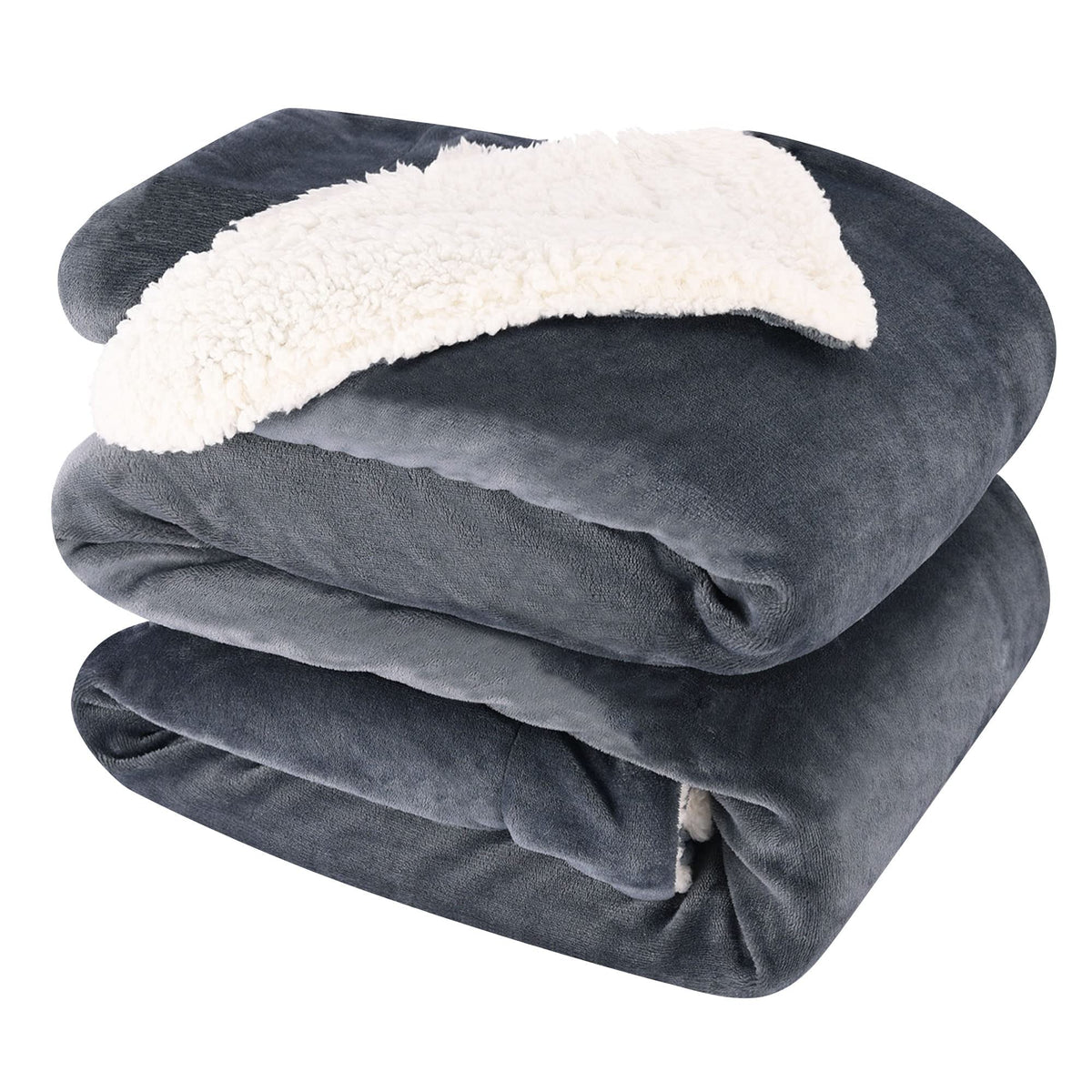 Nanpiper King Size Blanket Warm Sherpa Blanket, Soft Fleece Throw Blanket For Bed, Reversible Thick Fuzzy Blanket For Winter (Gr